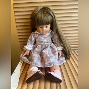 Classic Girls' Plaid Doll in Pink and Gray